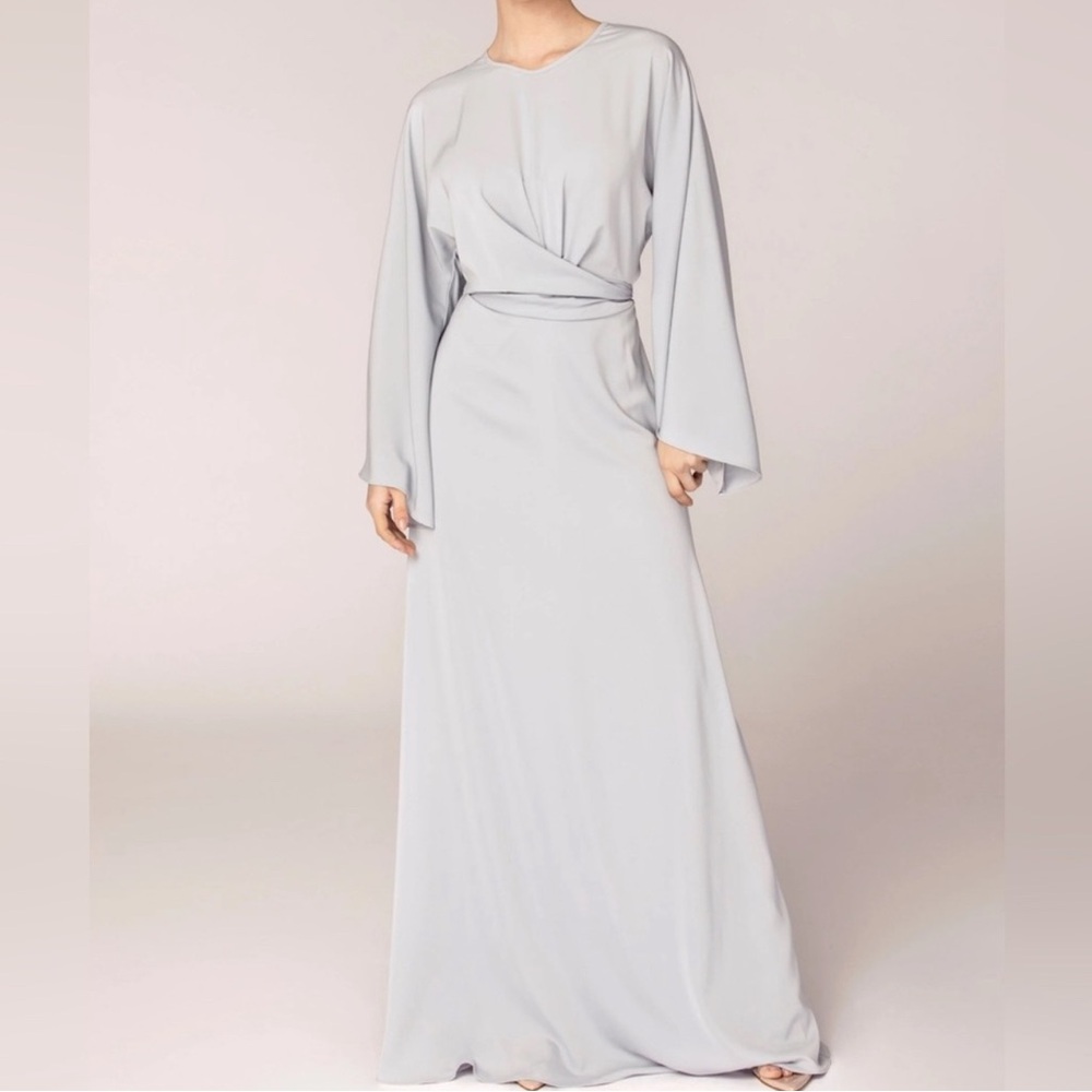 Long Sleeve Blue Maxi Dress